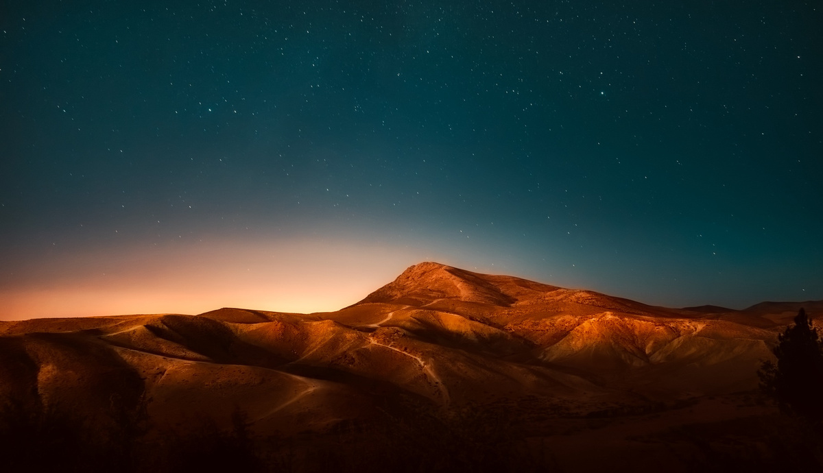 Mountain Landscape at Night
